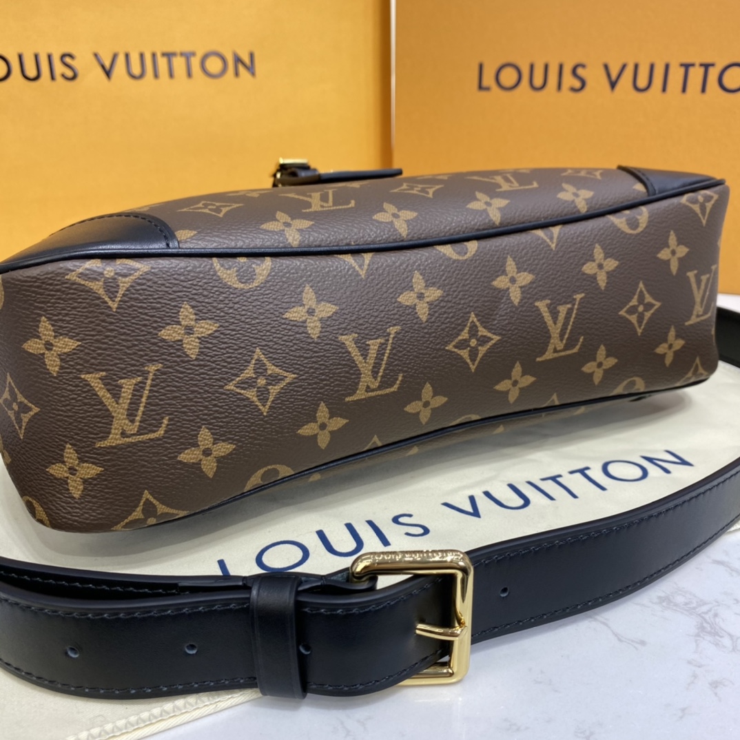 Louis Vuitton ODEON MM Handbag Monogram M45352 Black